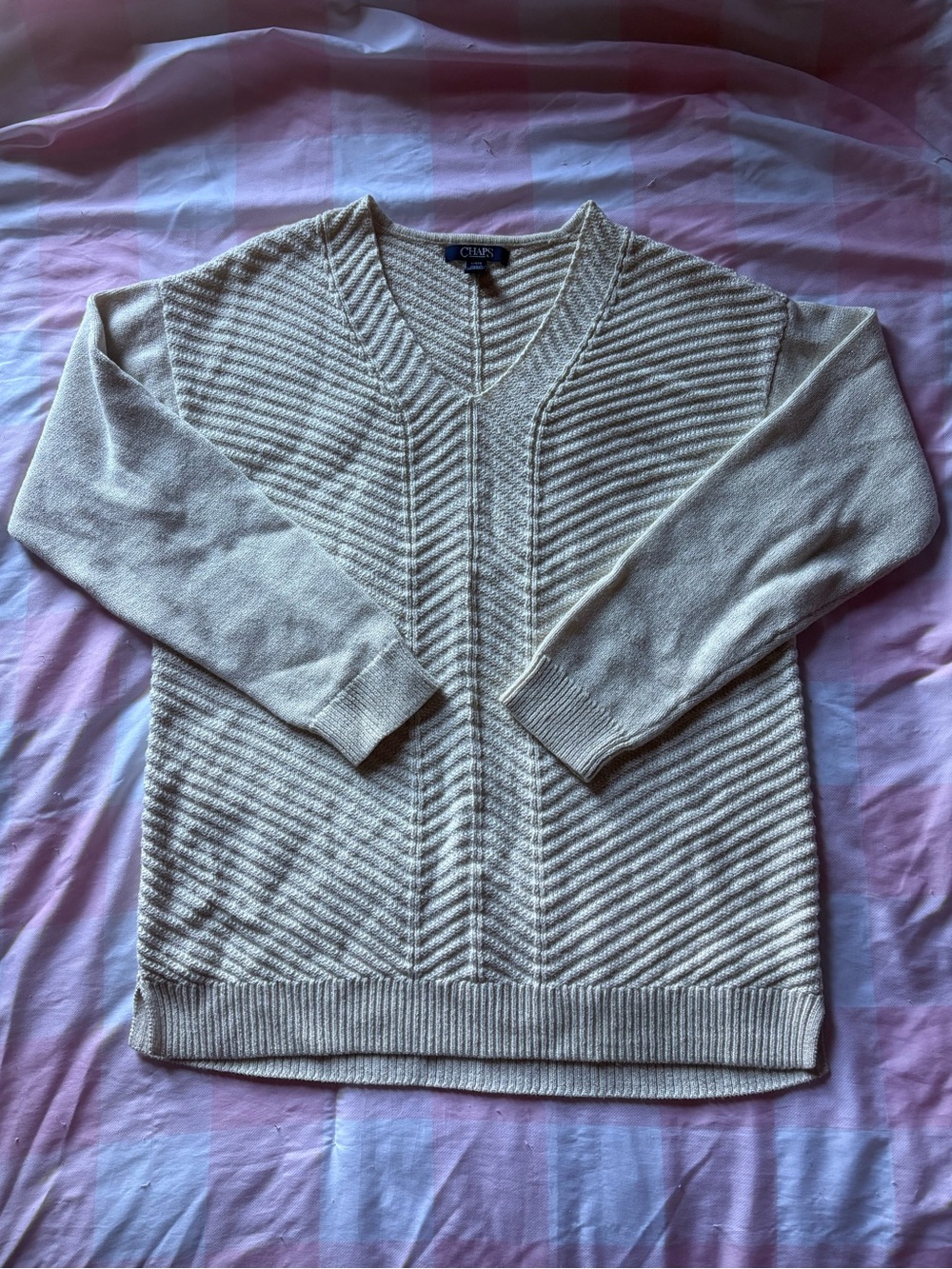 Chaps Ralph Lauren V-Neck Knitted Sweater - Picture 2 of 6